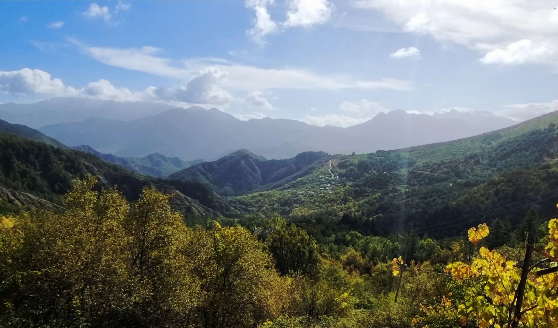 Remote mountain landscape surrounding Amarantos village in Epirus