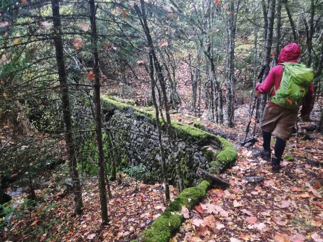 Fieldwork to restore a traditional footpath in Amarantos