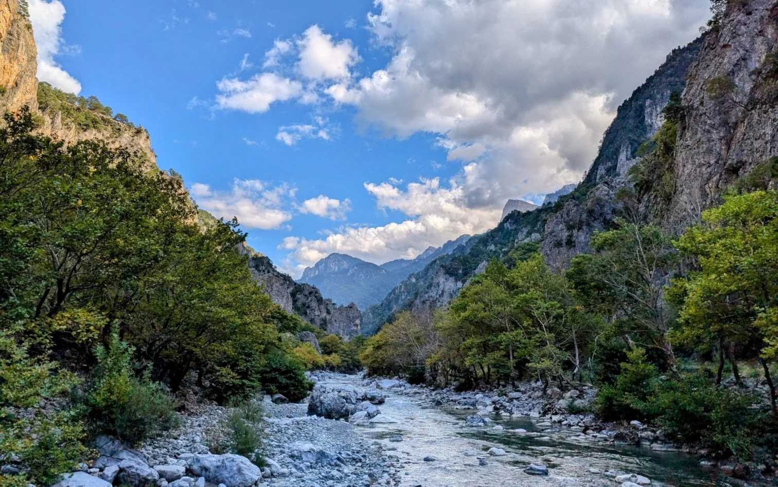 Aoos river flowing through the Vikos–Aoos National Park in Epirus
