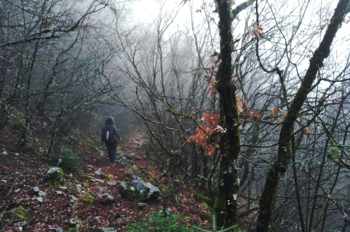 Walking and restoring an old mountain footpath near Amarantos